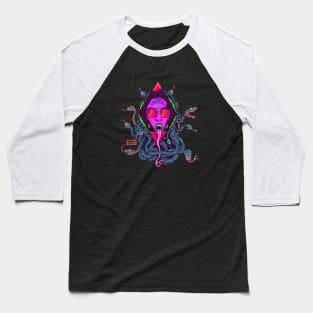 Vapor Wave Medusa Baseball T-Shirt